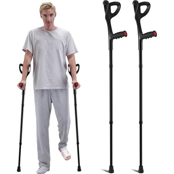VEVOR Folding Forearm Crutches for Adults (1 Pair)