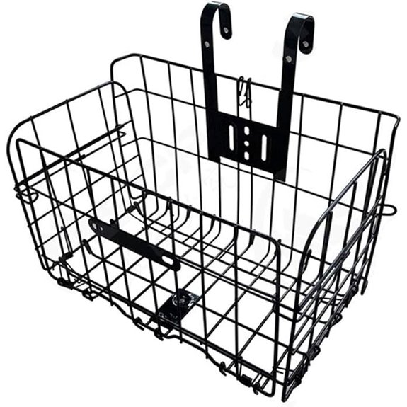 Folding Bike Front Wire Basket with Handles