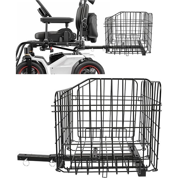 ECOTRIC Rear Folding Storage Basket for Mobility Scooters