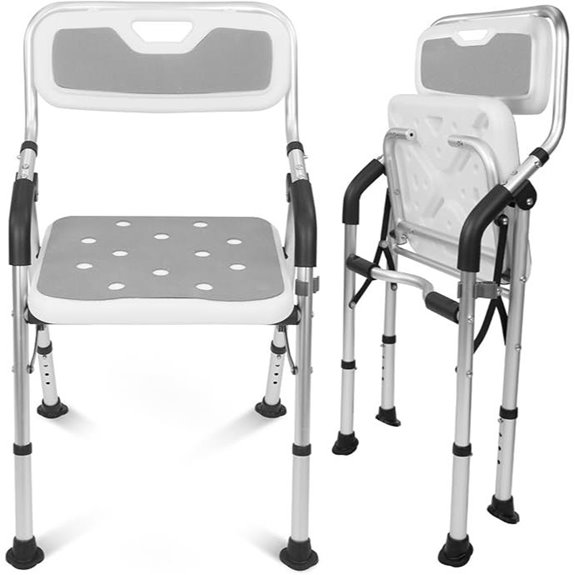 Vive Folding Shower Chair with Arms and Back