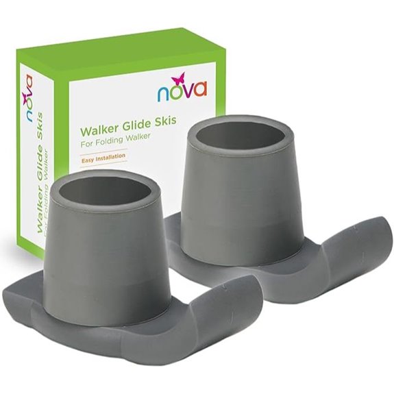 NOVA Walker Skis Glides for Folding Walkers (2-Pack)