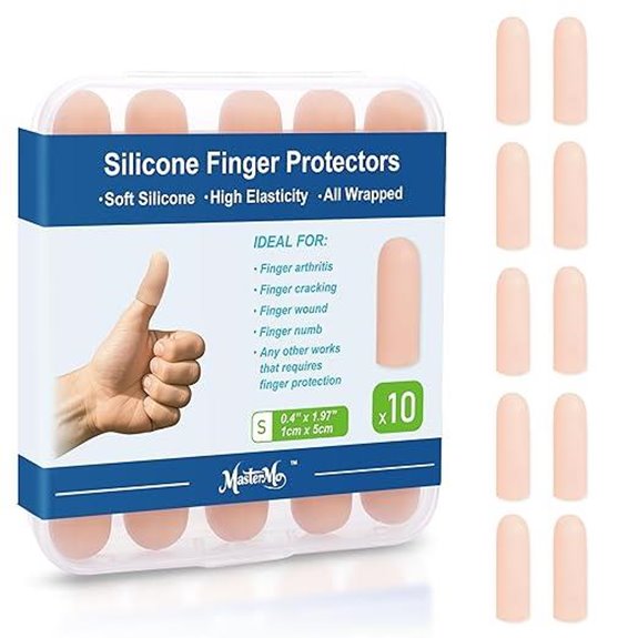 Gel Finger Cots Protectors for Pain Relief (10-Pack)