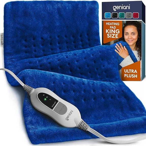 GENIANI Electric Heating Pad for Back Pain Relief