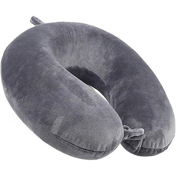 U-Shape Memory Foam Travel Neck Pillow (Grey)