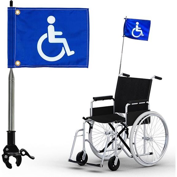 Handicap Golf Cart Flag with Telescoping Pole
