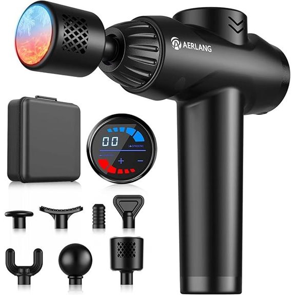 AERLANG Heated & Cooled Massage Gun with 7 Heads