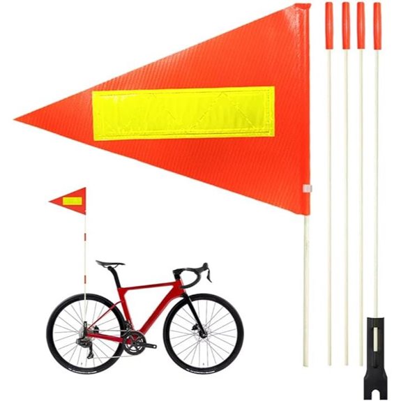 Uelfbaby Bike Safety Flag - 6 Ft Heavy Duty
