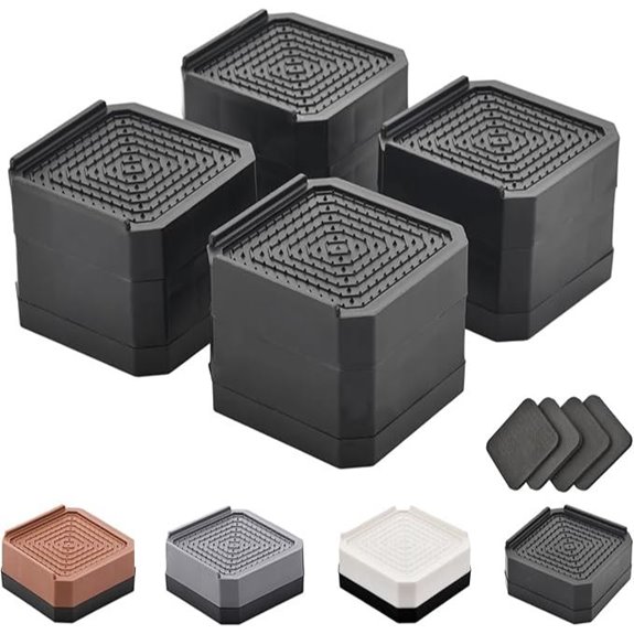 Heavy-Duty Adjustable Bed/Furniture Risers (4000 lbs Capacity)