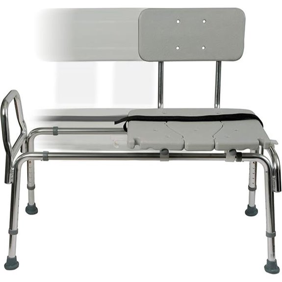 DMI Tub Transfer Bench and Shower Chair (400 lb Capacity)