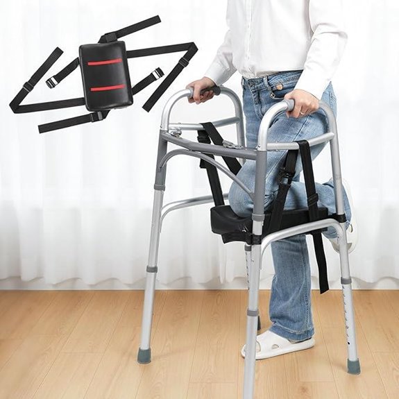 Knee Sling Attachment for Walker with Support Pads (300 LBS Capacity)
