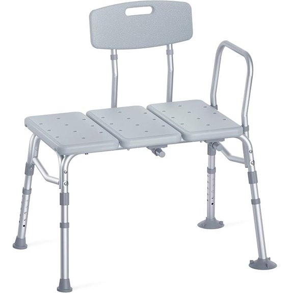 HOMLAND Tub Transfer Bench with Backrest 400 lbs Capacity