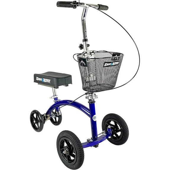 KneeRover Hybrid All Terrain Knee Scooter for Adults (Blue)