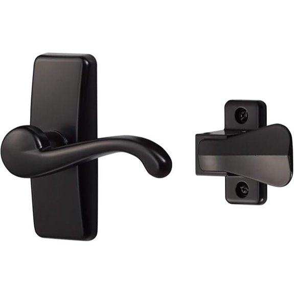 Ideal Security GL Lever Handle Set for Storm/Screen Doors Matte Black
