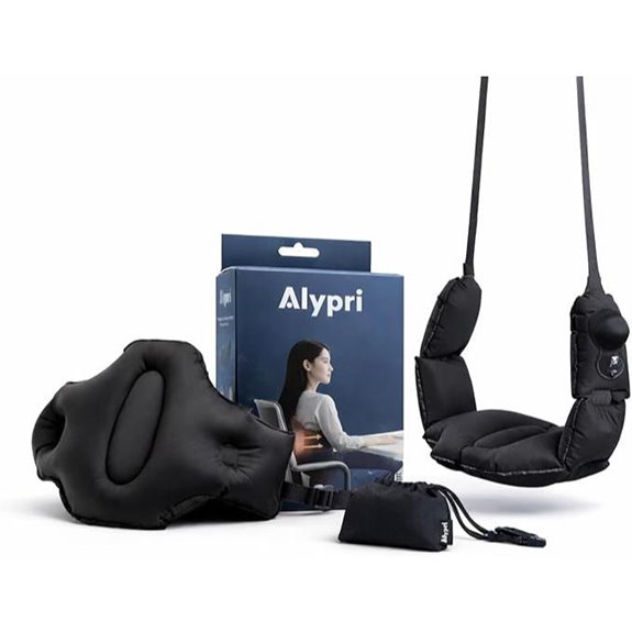 2-in-1 Inflatable Foot Hammock & Lumbar Support (Black)