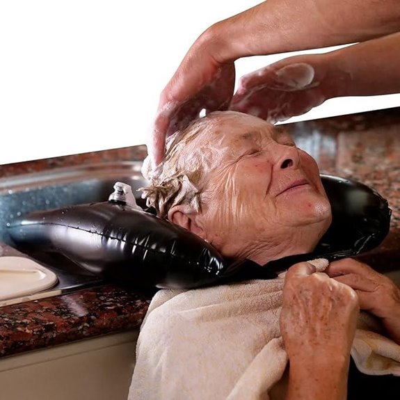 Inflatable Hair Washing Tray for Sink and Bedside