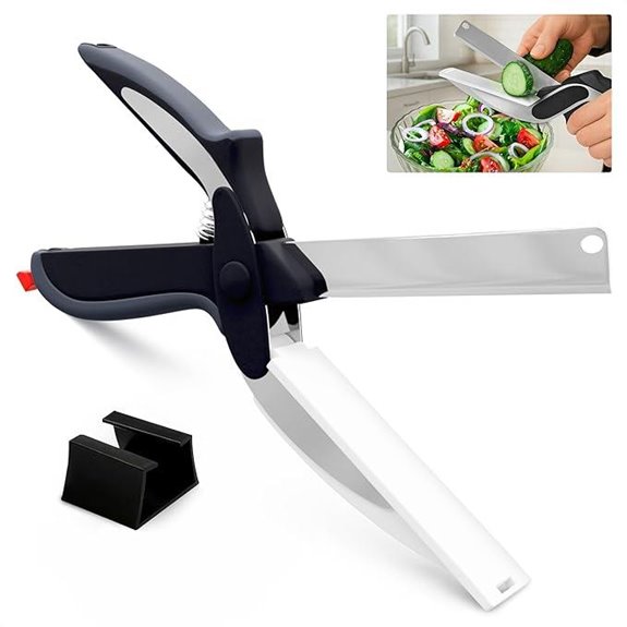 2-in-1 Kitchen Scissors with Cutting Board & Safety Lock