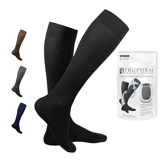 Truform Travel Compression Socks Knee High Large
