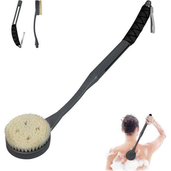 Back Brush Long Handle for Shower 20.5 Bath Brush Back Scrubber