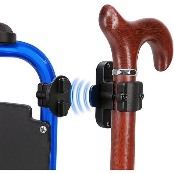 Magnetic Cane Holder for Rollators and Wheelchairs