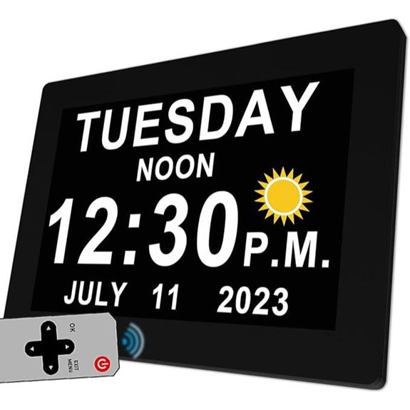 MASSII 27 Alarms Digital Talking Clock for Seniors with Remote
