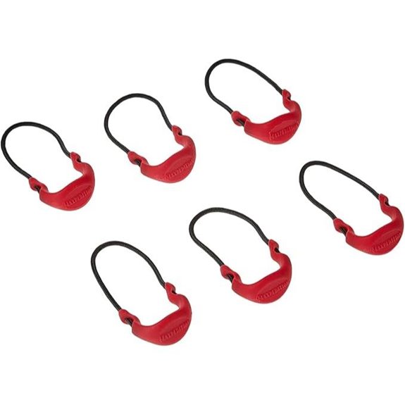 MAXPEDITION Positive Grip Zipper Pulls (EMS Red) Pack of 6