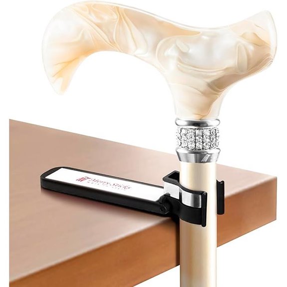 Merry Sticks Reflective Walking Cane Holder Clip for Table