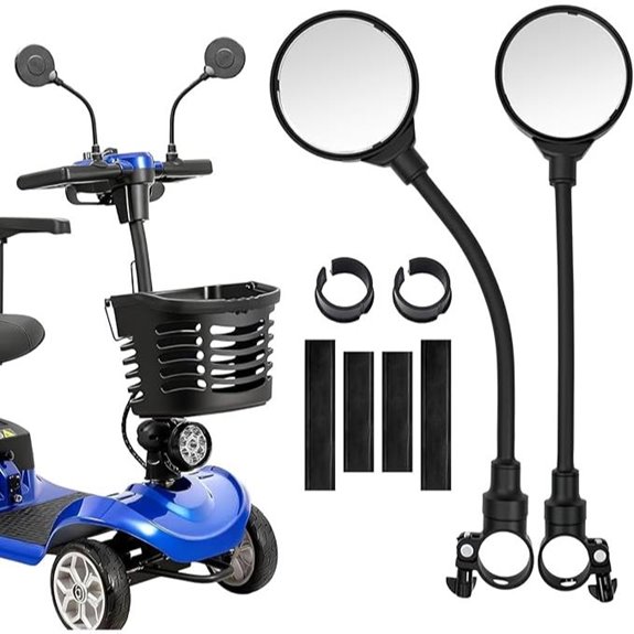 2PCS Mobility Scooter Rear View Mirrors