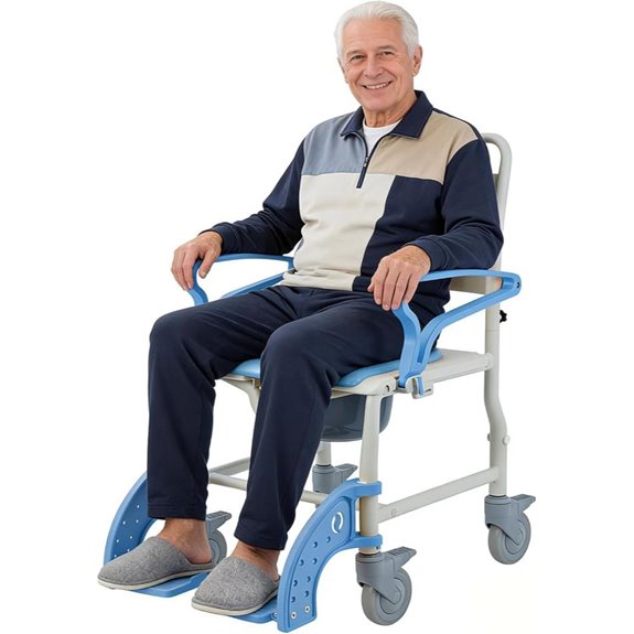 4 in 1 Rolling Shower Commode Chair
