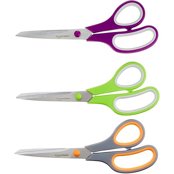 Amazon Basics Stainless Steel Multipurpose Scissors (3-Pack)