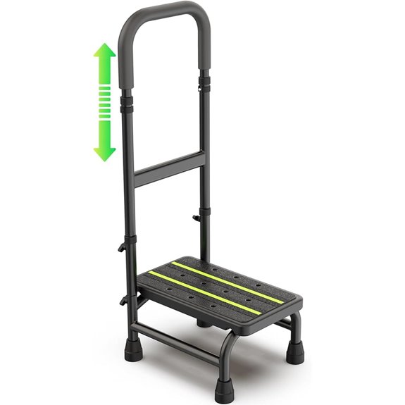 Step Stool with Handle for Elderly Adults Non-Skid 350lbs Capacity