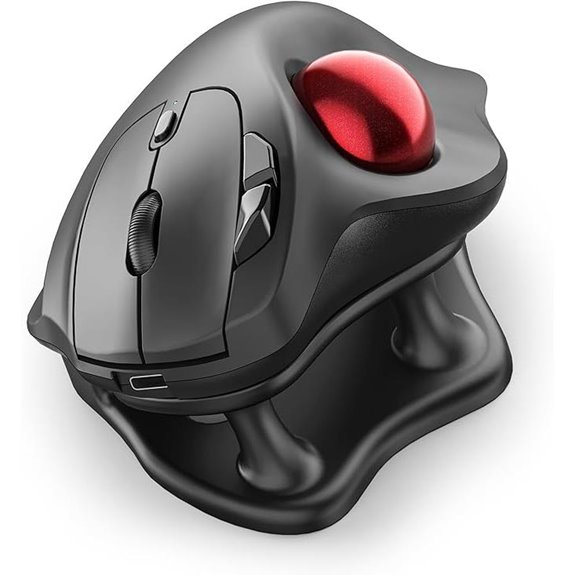 Nulea M511 Wireless Trackball Mouse - Red