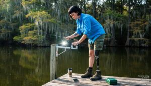 one handed fishing rod holders