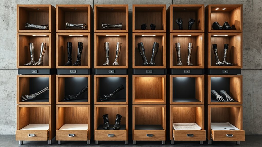 organized prosthetic storage solutions