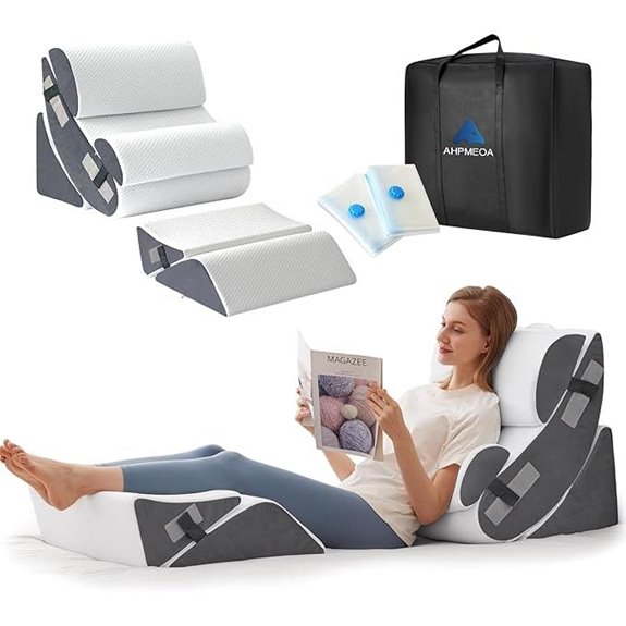 6PCS Orthopedic Wedge Pillow Set for After Surgery (White)