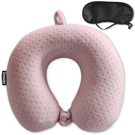 Pink U-Shape Memory Foam Travel Neck Pillow