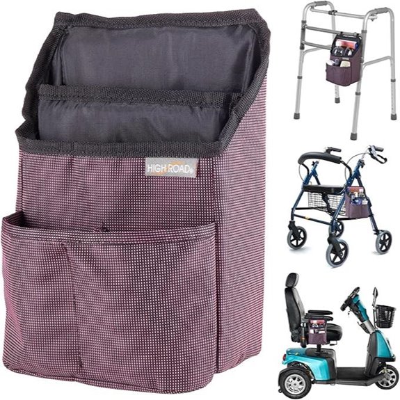 High Road Compact Walker/Wheelchair Bag (Plum Check)