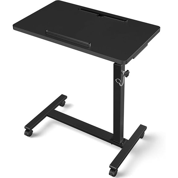 Adjustable Overbed Table with Wheels Portable Rolling Desk