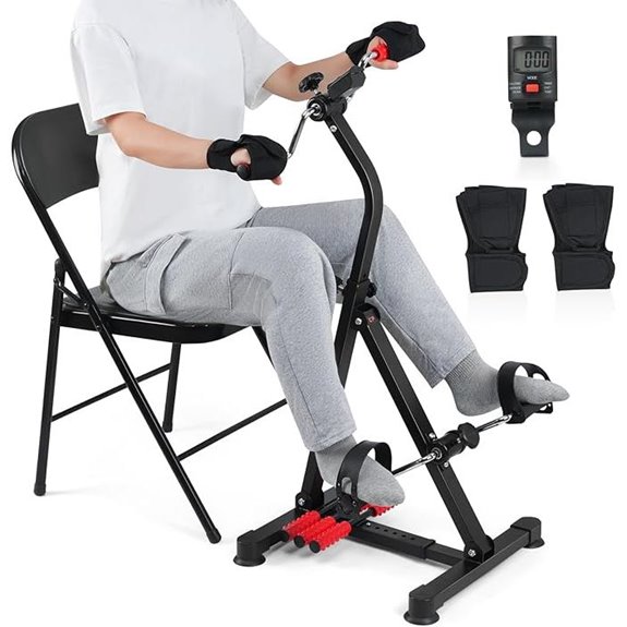 Adjustable Pedal Exerciser Bike for Seniors - Portable Fitness Equipment for Total Body Workout and Rehab