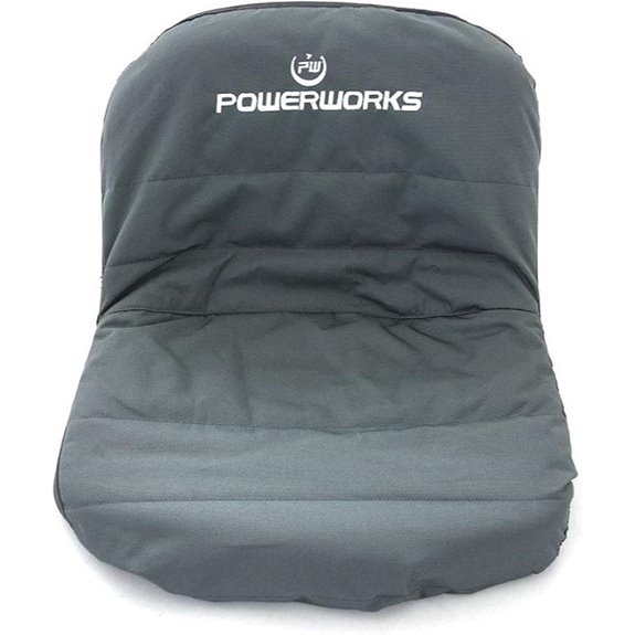 POWERWORKS Weatherproof Deluxe Riding Lawn Mower Seat Cover Medium Black