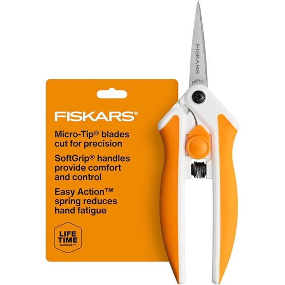 Fiskars Micro-Tip Spring Assisted Scissors for Precision Cutting