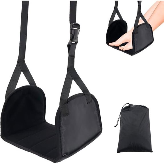 Airplane Travel Foot Hammock with Premium Memory Foam