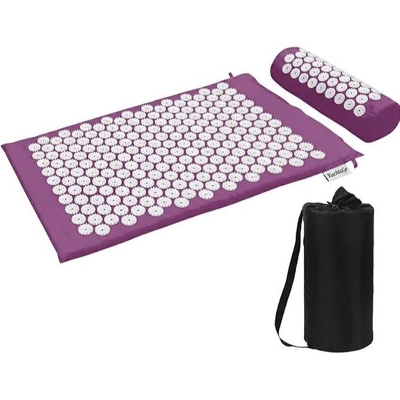 XiaoMaGe Acupressure Mat and Pillow Set (Purple)