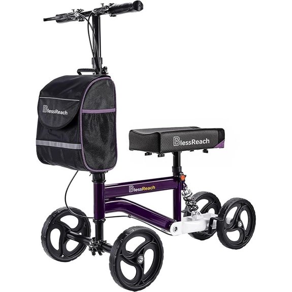 Steerable Economy Knee Scooter for Adults (Purple)