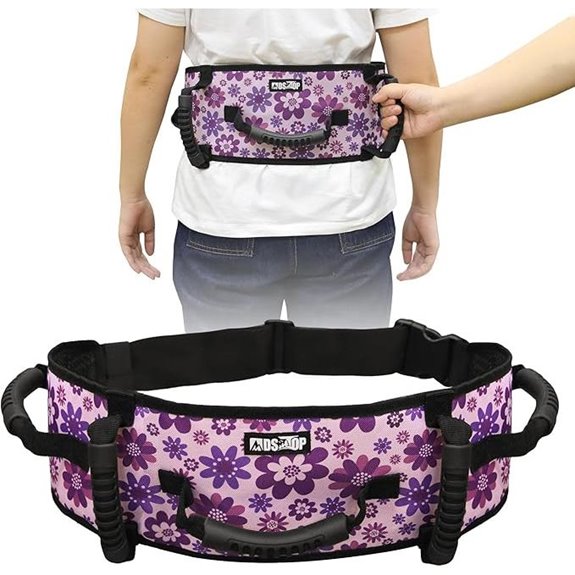 MDSTOP Gait Belt for Seniors with Quick Release Buckle (Purple)