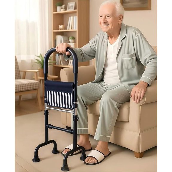 Stand Assist Aid for Elderly with Quad Cane Support