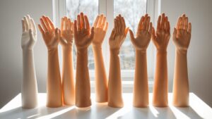 realistic prosthetic arm gloves