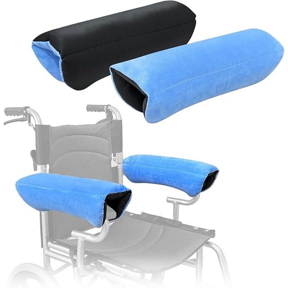 Wheelchair Armrest Pads (2-Pack) Reversible Cushions