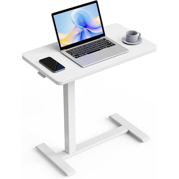 ROMOON Rolling Adjustable Over Bed Table with Wheels