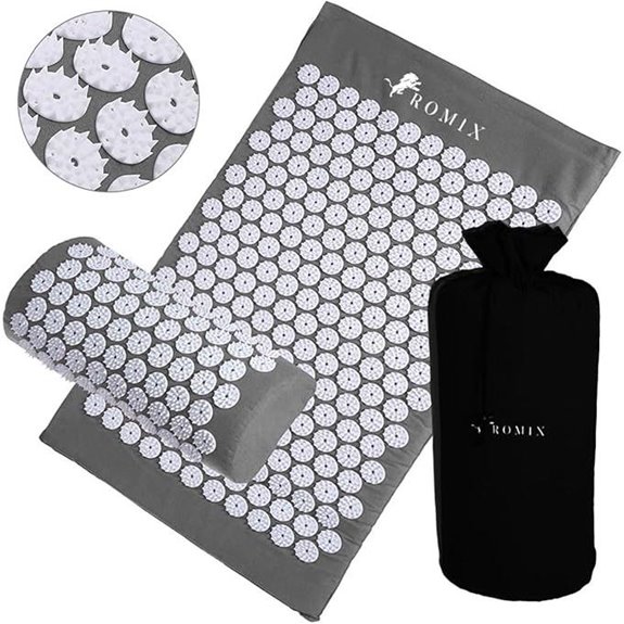 ROMIX Acupressure Mat and Pillow Set for Pain Relief