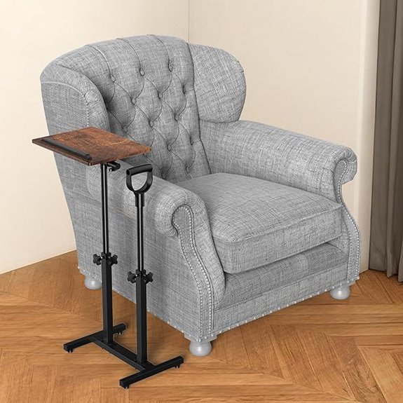 Height-Adjustable Rotating TV and Laptop Tray Table